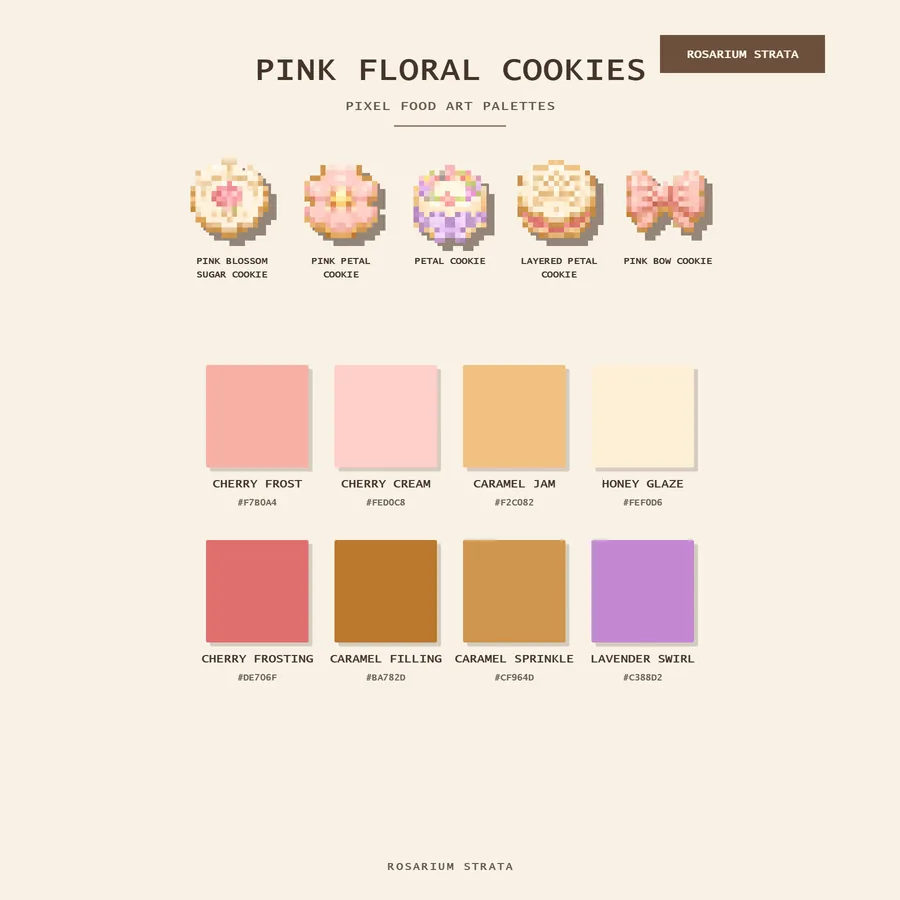 Pink Floral Cookies