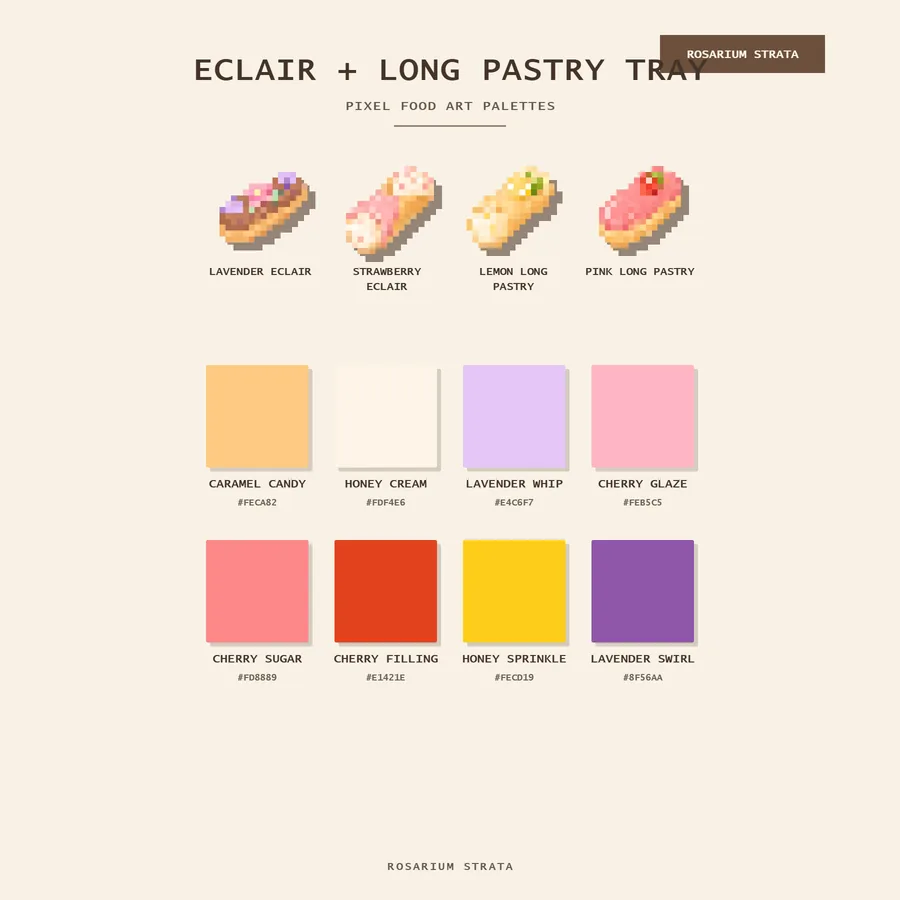 Eclair Long Pastry Tray
