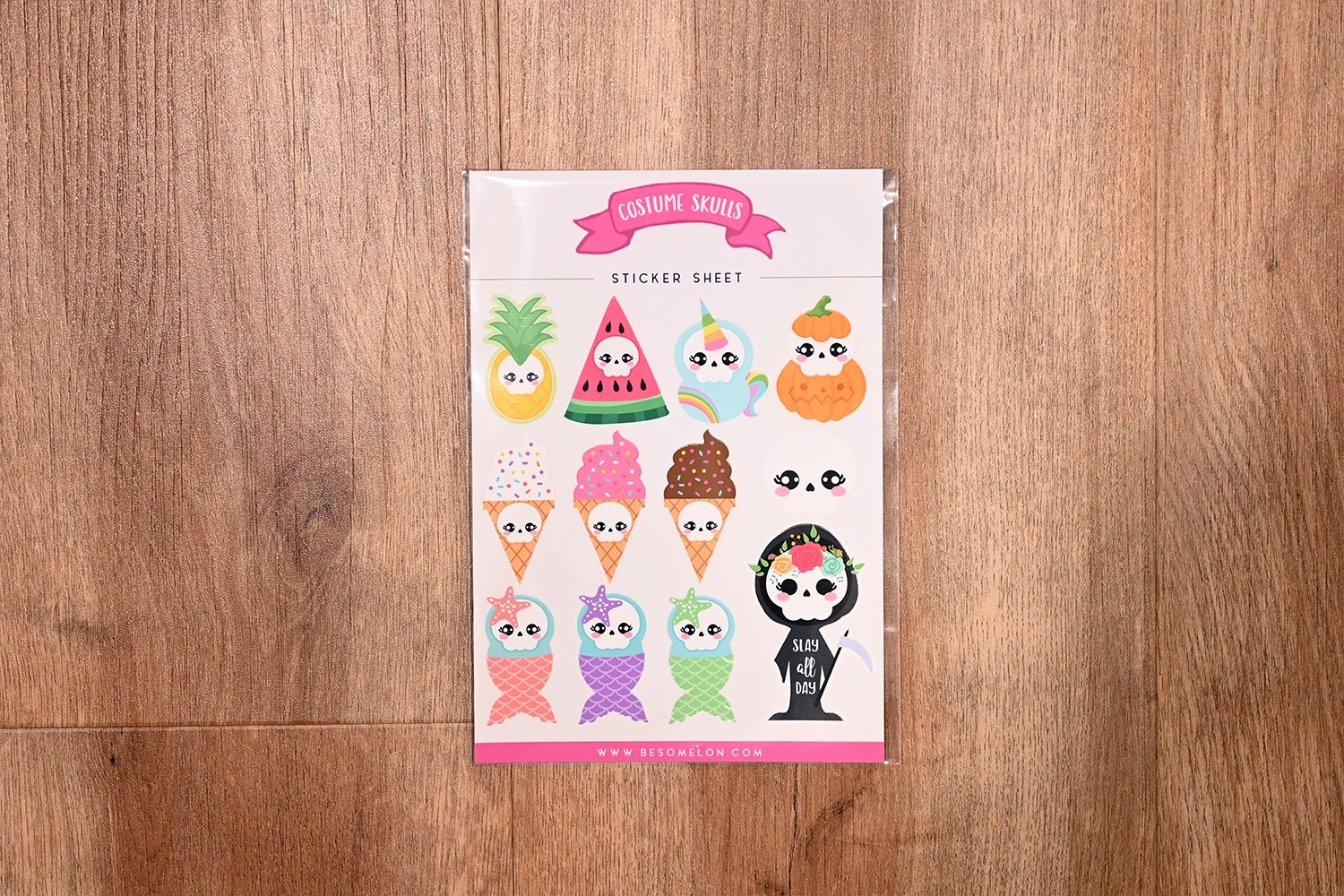 Costume Skulls Sticker Sheet