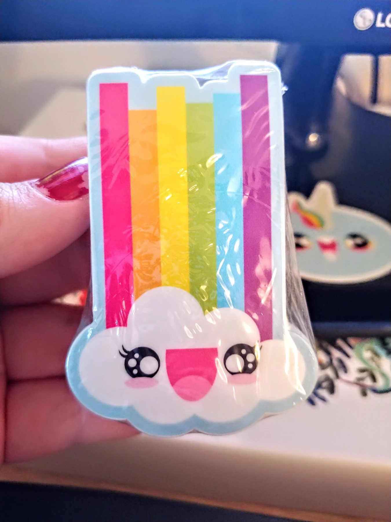 Rainbow Cloud Earrings — Studio Shot