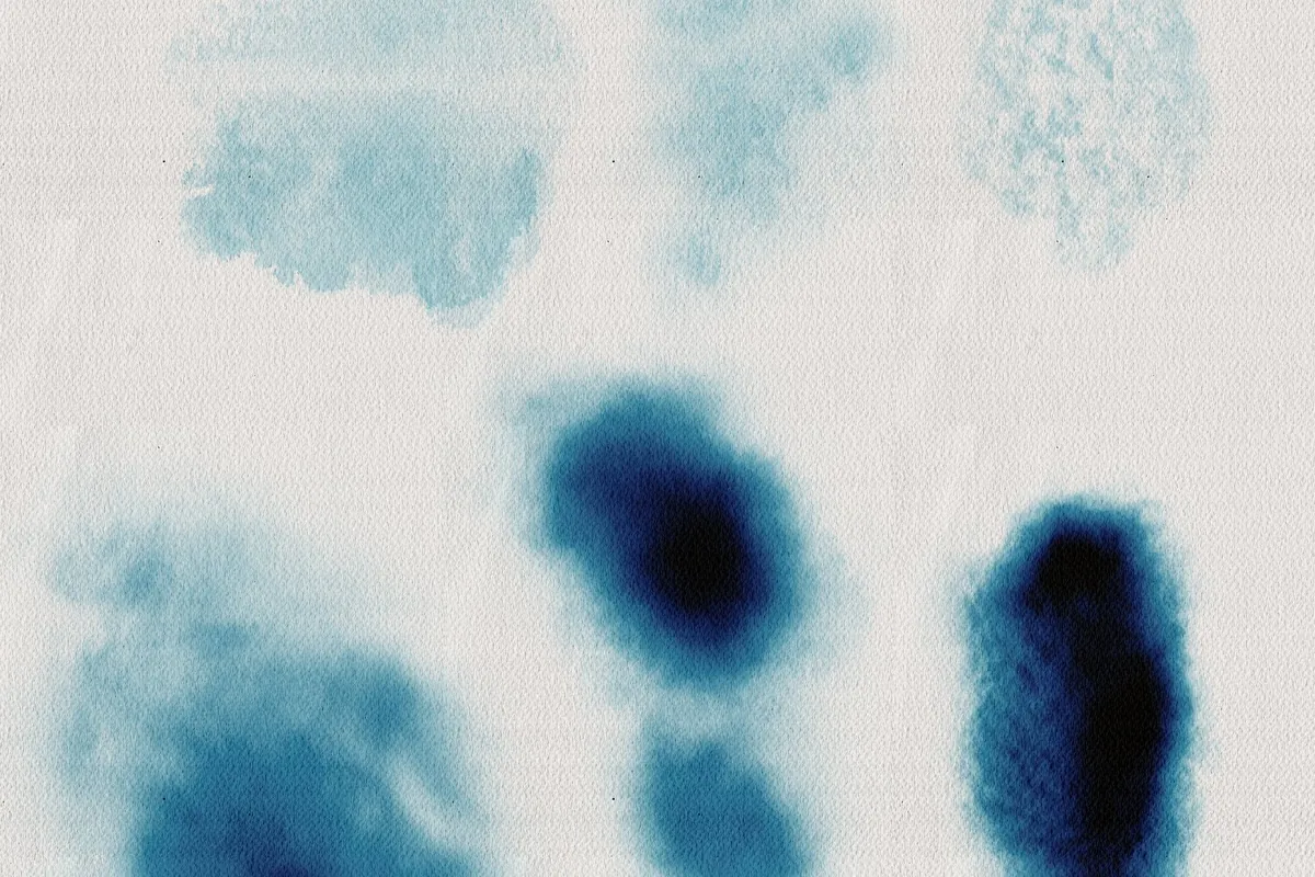 Watercolor Brush Study — Blue